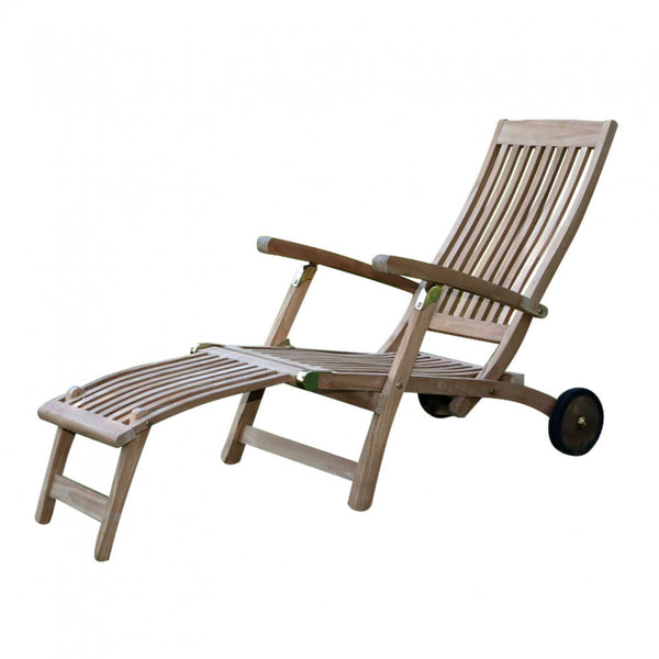 Transat de jardin 170x61 x97 h cm en bois marron online