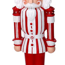 Soldatino Schiaccianoci in resina bianco e rosso cm 25x22xh90