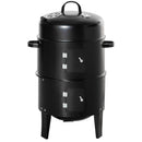 Barbecue a Carbone Carbonella Ø40x80 cm in Acciaio Nero