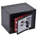Cassaforte a Mobile Elettroinica a Batteria 23x17x17 cm in Acciaio Nera