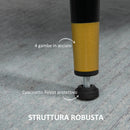 Divano 2 Posti 139x68x80 cm con Cuscini Imbottiti in Tessuto Effetto Lino Bianco Crema  