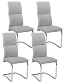 Set 4 Sedie 44x58x104h cm Thelma Grigio Chiaro 