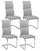 Lot de 4 chaises 44x58x104h cm Thelma gris clair