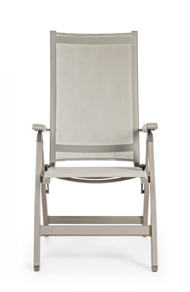 Poltrona Reclinabile Victor Tortora in Alluminio