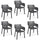 Lot de 6 chaises de jardin 61x54x79h cm Elisa Chair Grafite