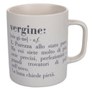 Tazza Zodiaco "vergine" Ø8x10 cm in Bone China VdE Tivoli 1996 Bianco