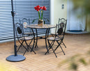 Set Tavolo e 4 Sedie da Giardino con Mosaico in Metallo Trapani