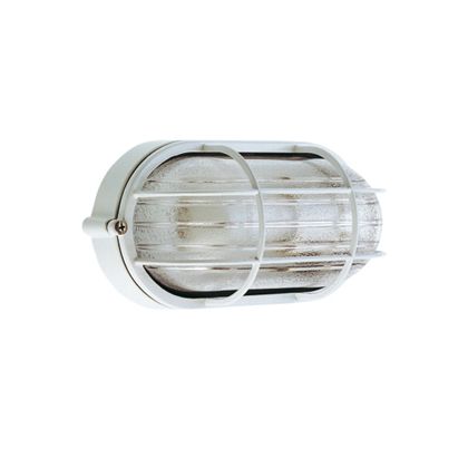 prezzo Petit Plafonnier Ovale avec Cage Blanche pour Extérieur Ligne Industrielle Sovil