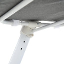 Culla Fianco Letto Pieghevole 0-5 Mesi 94x64x72-80 cm in Alluminio e Cotone  Bianco e Grigio