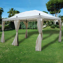 Gazebo con Struttura in Ferro e Tessuto in Pvc Idrorepellente 250G/Mq 3X4 M
