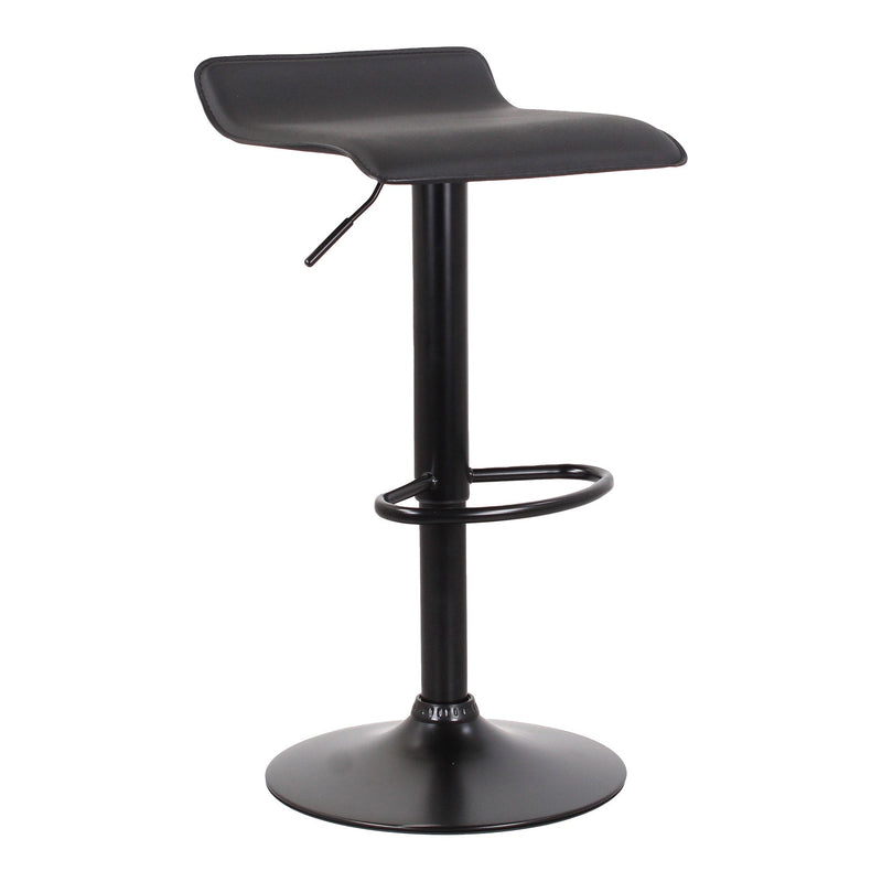 Set 2 Sgabelli 38x40x54/74 cm in Ecopelle con Base Nera Nero