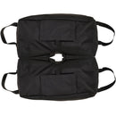 Base per Ombrellone 50x25x18 cm a Sacco Riempibile con 50 kg di Sabbia in Plastica e Tessuto Oxford Nero  