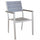 Fauteuil empilable Cervia 58x58x89 h cm en aluminium gris tourterelle