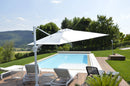 Ombrellone da Giardino Decentrato 3x3m in Alluminio Telo in Poliestere Mosini Jazz Bianco