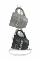 Set 4 Tazze Tedesco in Dolomite con Stand in Metallo Villa d'Este Home Tivoli