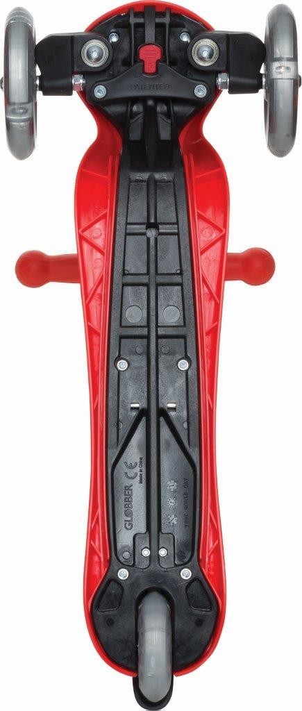 Monopattino a 3 Ruote a LED 3 Altezze Max 50Kg Globber PRIMO Fantasy Lights Up Racing Rosso