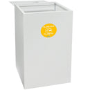 Contenitore per Raccolta Differenziata Capacità 100 L con Etichette 45x50x80 cm in Acciaio Verniciato Bianco