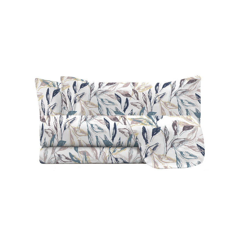 Set Lenzuola con Stampa Sopra Sotto e Federe Linea Ida Vesta Varie Misure