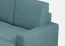 Divano 2 Posti con Pouf 168x145x85 cm Sakar in Tessuto Petrolio