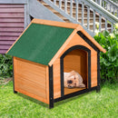 Cuccia per Cani da Esterno in Legno Naturale 76x65x64 cm 