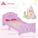 Struttura Letto Singolo per Bambini 143x73x60 cm in Legno di Pioppo Rosa