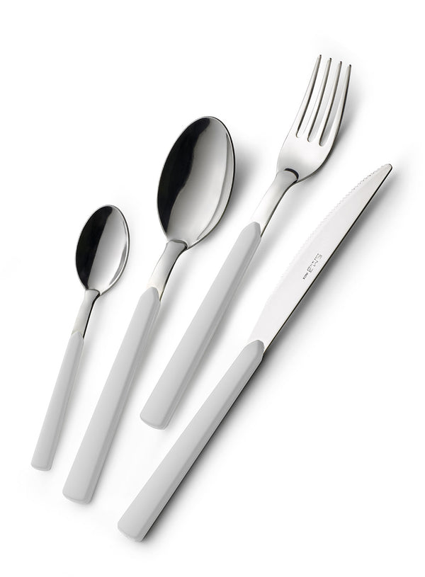 sconto Servizio Set di Posate 24 Pezzi in Acciaio Eme Fast Bianco 19