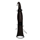 Babbo natale in metallo con stella rosso con led cm 24,8x10,8xh75,5