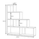 Libreria a scala Alis 145x145 cm beton