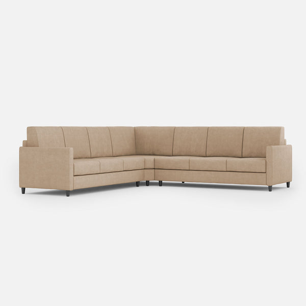online Canapé d'angle Karay 7 places 281x281x85 cm en tissu beige