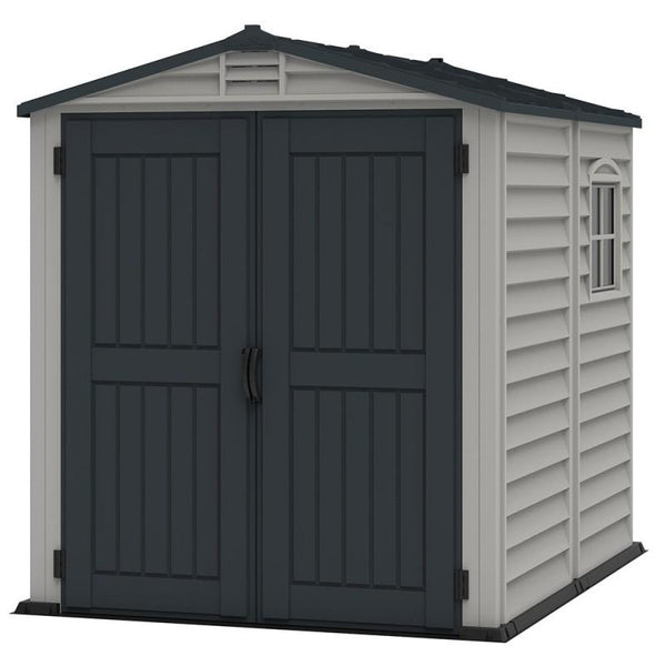 online Abri de jardin pour outils 187x190x213 cm en PVC gris/gris foncé