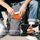 Cavalletto per Moto 15x11,5x4 cm con Sostegno Antiscivolo e 3 Rulli in Acciaio e Alluminio Arancione  