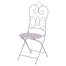 Set Bistrot Tavolo e 2 Sedie da Esterno in Ferro Bianco Provence Breakfast      