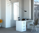 Scrivania da Ufficio 4 Cassetti 110x60x74 cm in Truciolare Nobilitato Bianca