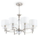 Lampadario Neoclassic in Metallo e Vetro Alicante Nickel