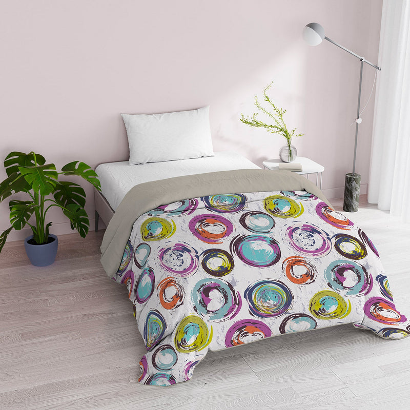 Trapunta Invernale 180gr con Stampa in Microfibra Cerchi Astratti Varie Misure