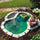 Bassin de Jardin Vert Artificiel 136x100x34 cm 220 Litres