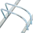Rastrelliera Portabici 4 Posti in Acciaio 95x33x27 cm Argento 