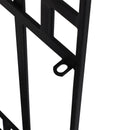 Scaffale da Giardino a 3 Ripiani in Acciaio Nero 61x29.5x120 cm 