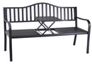 Panchina 3 Posti da Giardino 150x60x85 cm in Ferro Pesaro  Antracite