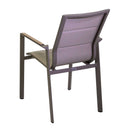 Sedia da Giardino 56x66xh90 cm in Alluminio e Texilene Riverside Tortora