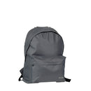 Zaino in Poliestere con Tasca Frontale e Spallacci Imbottiti Ravizzoni Madrid Grigio 