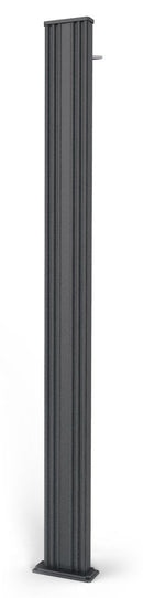 Doccia da Esterno Giardino Miscelatore e Lavapiedi Arkema Spring S Fascia Inox Grigio Antracite