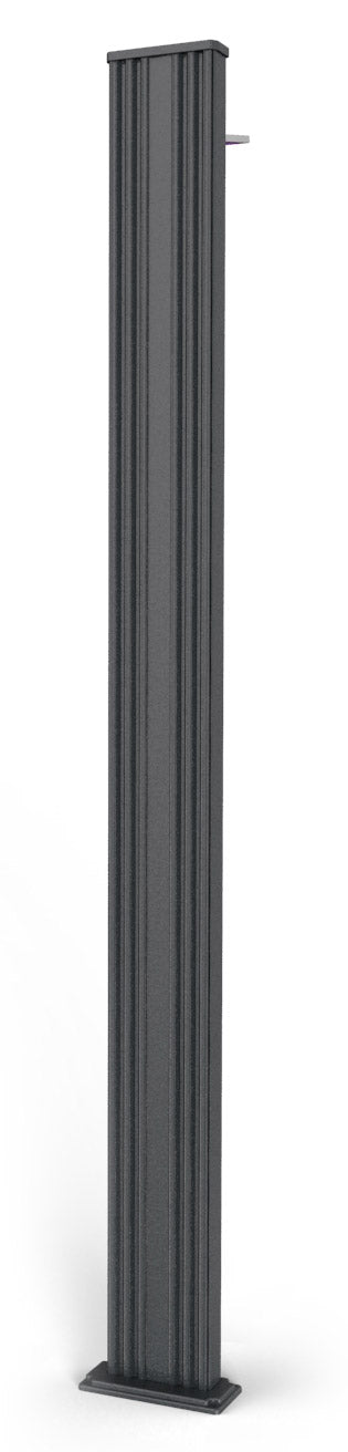 Doccia da Esterno Giardino Miscelatore e Lavapiedi Arkema Spring S Fascia Inox Grigio Antracite