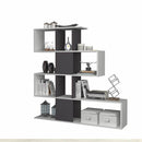 Libreria bifacciale Aktif 145x145x29 cm bianco ghisa