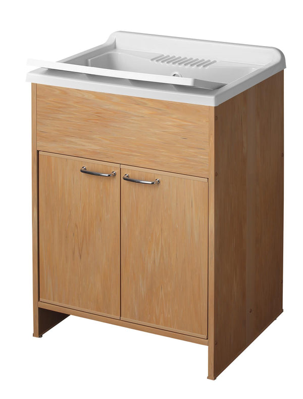 Meuble vasque en PVC 60x50x85cm 2 portes Forlani Lavabo en frêne acquista