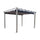 Pergola de Jardin 3x4m en Aluminium Gris Tourterelle et Toile Grise