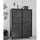 Credenza Rock 4 ante effetto marmo nero 92x43x145h cm