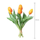 Set 3 Fiori Artificiali Tulipano per 5 Fiori 43 cm 