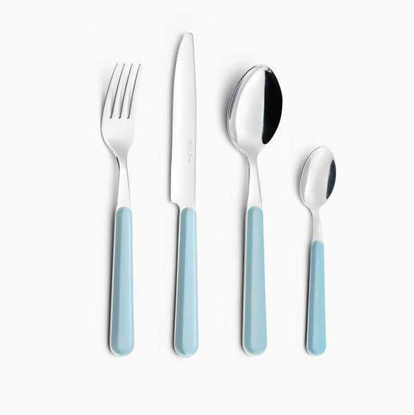 acquista Servizio Set di Posate 24 pezzi in Acciaio Inox Eme Brio Azzurro 63