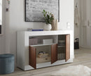 Mobile Buffet 3 Ante 138x42x86 cm in Legno TFT Lipari Bianco e Noce